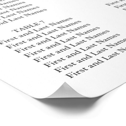 スター結婚ズ座席表|DIYカラー ポスター (角)