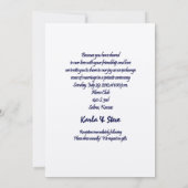 スター結婚式招待状 招待状 (裏面)