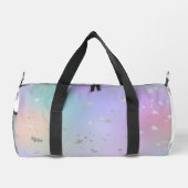 スター絞り染めパステルスワールパープルカラフル ダッフルバッグ (裏面)