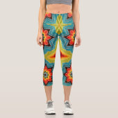 スター絞り染め カプリレギンス (正面)