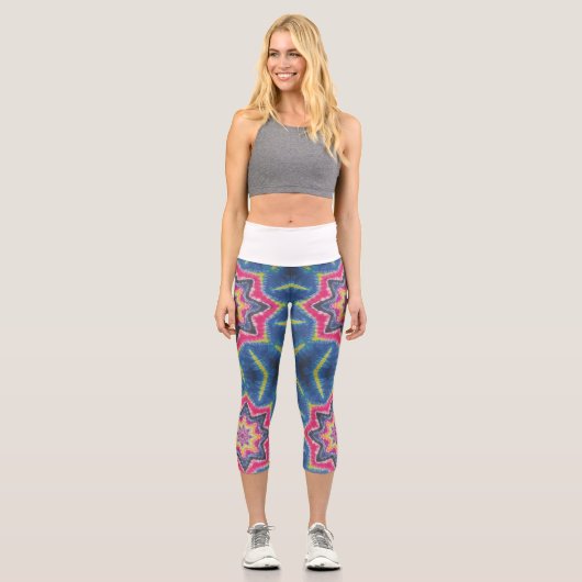 スター絞り染め カプリレギンス (正面)