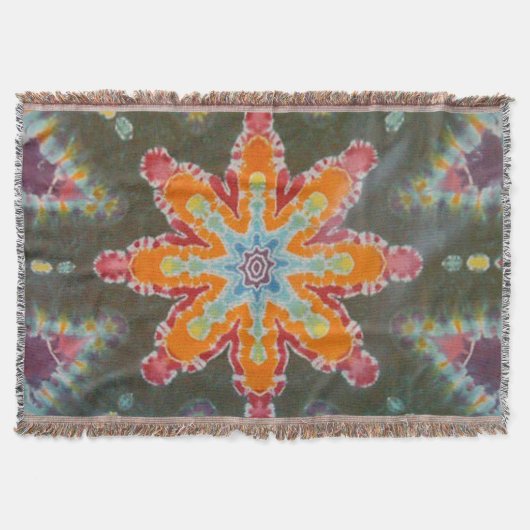 スター絞り染め スローブランケット (正面)