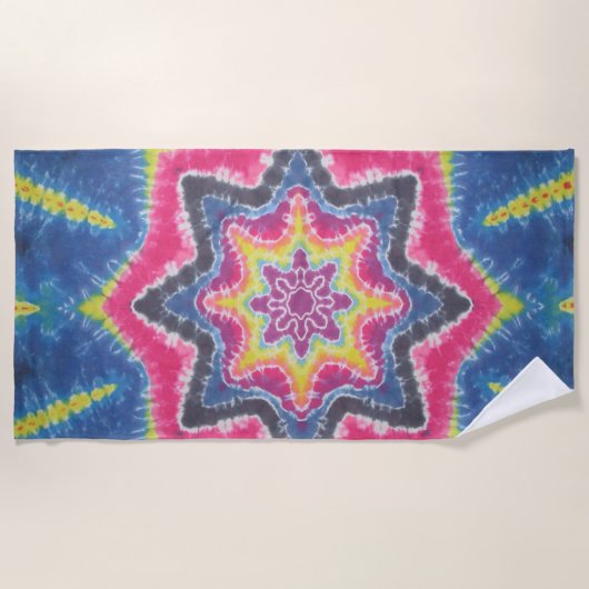 スター絞り染め ビーチタオル (正面)