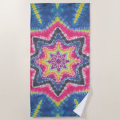 スター絞り染め ビーチタオル (正面)