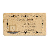 スター縁どキャンドルラベル ラベル (正面)