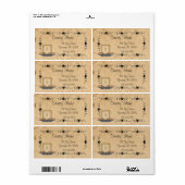 スター縁どキャンドルラベル ラベル (フルシート)