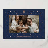 スター縁どリー(ユダヤ教)メノラーハヌカー写真 箔シーズンカード (正面)