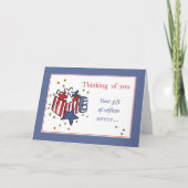 スター考えるとストライプを持つアメリカ合衆国のギフト カード (正面)