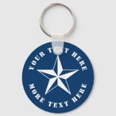 スター航海のボート帆走ヨット名前をカスタムする キーホルダー (正面)