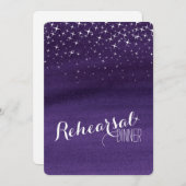 スター色彩の鮮やかのリハ結婚ーサルディナー招待状 招待状 (正面/裏面)