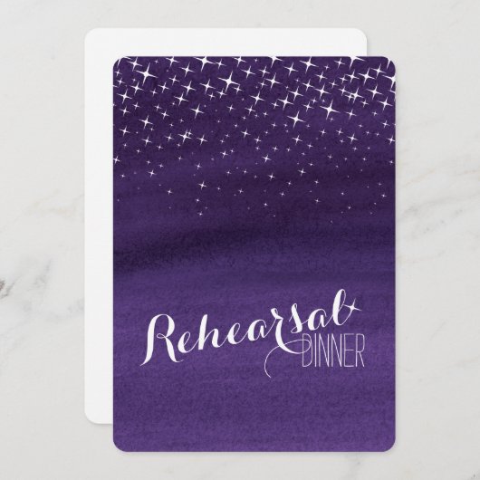 スター色彩の鮮やかのリハ結婚ーサルディナー招待状 招待状 (正面/裏面)