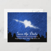 スター芸術的リー・ナイト日付を保存結婚する 案内ポストカード (正面/裏面)