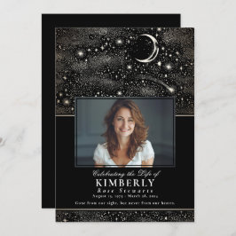 スター落ちたお祝いの生涯の葬儀メモリアル 招待状