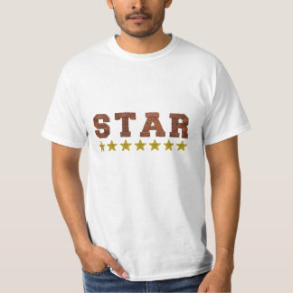 スター評価 面白い かわいい スマイル スター デザイン Tシャツ