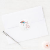 スター誕生日の素晴らしステッカーを持つ ラウンドシール (封筒)