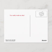 スター誕生日ガールありがとう ポストカード (裏面)