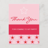 スター誕生日ガールありがとう ポストカード (正面)
