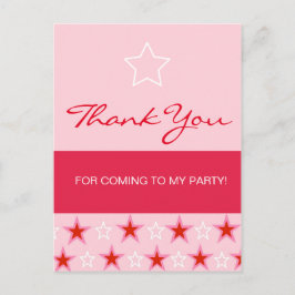 スター誕生日ガールありがとう ポストカード