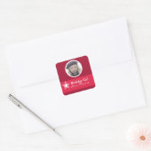 スター誕生日ガールパーティー写真 スクエアシール (封筒)