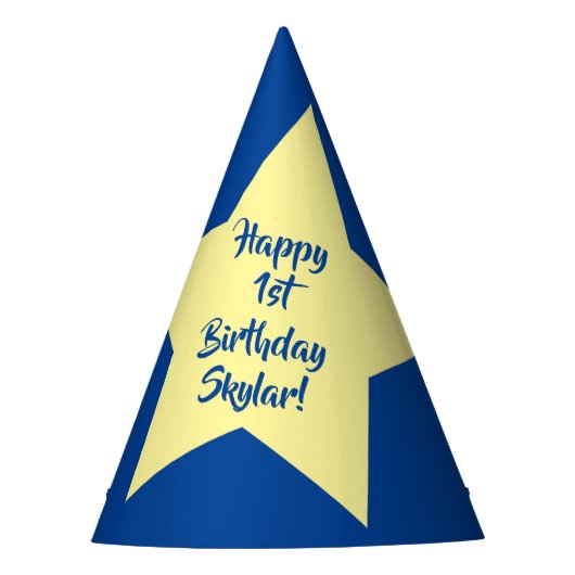 スター誕生日パーティー パーティーハット (正面)