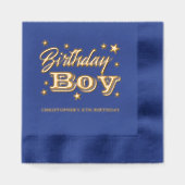 スター誕生日 箔ナプキン (正面)
