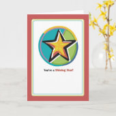 スター輝くおめでとう カード (黄色い花)