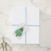 スター輝くクリスマスツリーギフトラベル ギフトタグ (より糸付き)