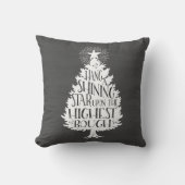 スター輝くクリスマス引用文シャルボード クッション (正面)