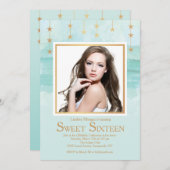 スター輝くフォト招待状 招待状 (正面/裏面)