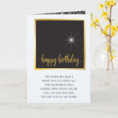 スター輝く50th誕生日ブライトラブル カード (黄色い花)