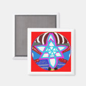 スター輝く – カルナ霊気NOSA マグネット (正面/裏面)