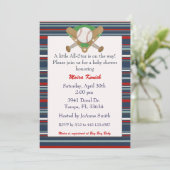 スター野球のベビーシャワーの招待状 招待状 (スタンド正面)