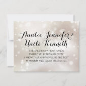 スター金ゴールドは私の神の両親の提案 招待状 (正面)