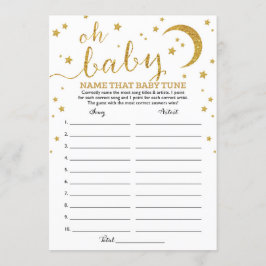 スター金ゴールドグリッター名ゲームのベビー調整 招待状