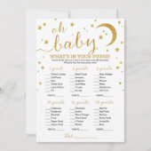 スター金ゴールドグリッター財布の中身 招待状 (正面)