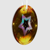 スター金ゴールドバブルクリスマスオーナメント オーナメント (正面)