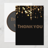 スター金ゴールドフラットサンキューカード サンキューカード (正面/裏面)