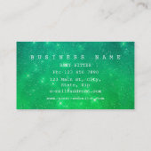 スター銀河系グリーン水中競技ベビーシッター先生 名刺 (裏面)