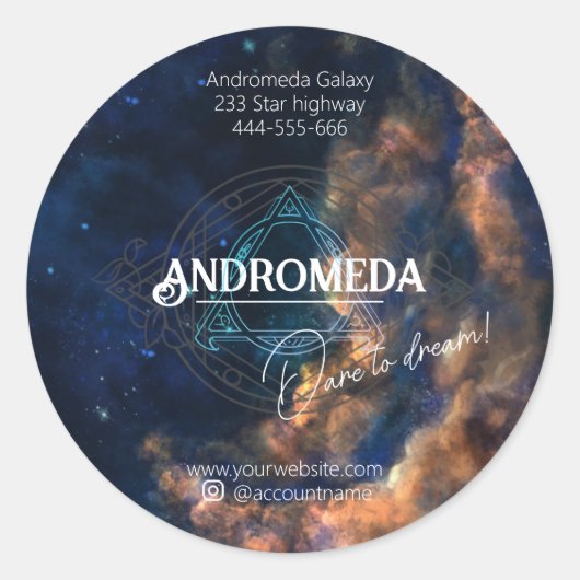 スター銀河系コズミック・ビジネス・サプライ・パッケージ ラウンドシール (正面)