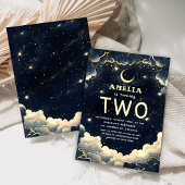 スター銀河系天空子供の誕生日パーティー 招待状