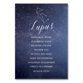 スター銀河系結婚のシーティングチャートカードルパス テーブルナンバー (正面)