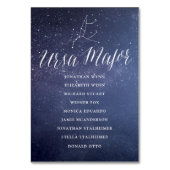 スター銀河系結婚のシーティングチャートカードUrsa 専攻の テーブルナンバー (正面)