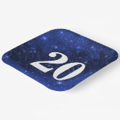 スター銀河系20歳の誕生日パーティー ペーパープレート (傾斜あり)