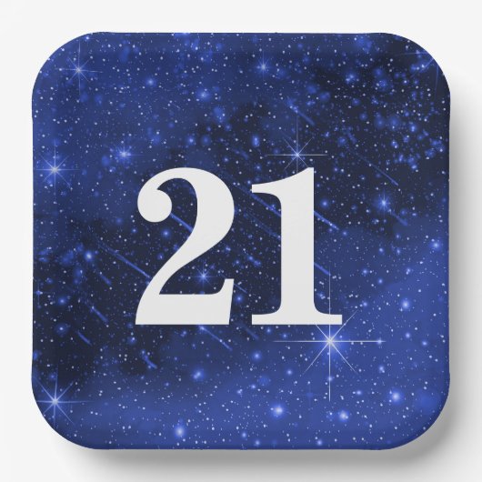 スター銀河系21歳のパーティー ペーパープレート (正面)