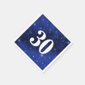 スター銀河系30歳のパーティー スタンダードカクテルナプキン (角)