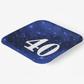 スター銀河系40歳のパーティー ペーパープレート (傾斜あり)