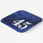 スター銀河系45歳の誕生日パーティー ペーパープレート (傾斜あり)