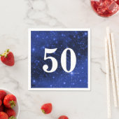 スター銀河系50誕生日 スタンダードカクテルナプキン (インサイチュ)