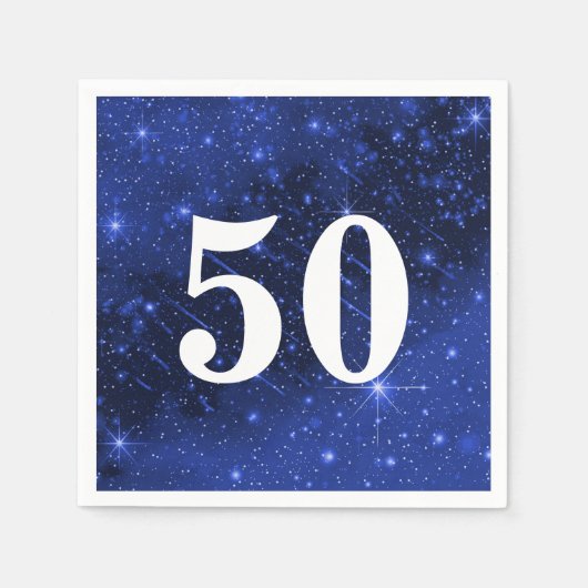 スター銀河系50誕生日 スタンダードカクテルナプキン (正面)