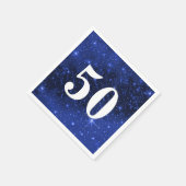 スター銀河系50誕生日 スタンダードカクテルナプキン (角)
